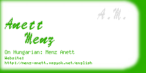 anett menz business card